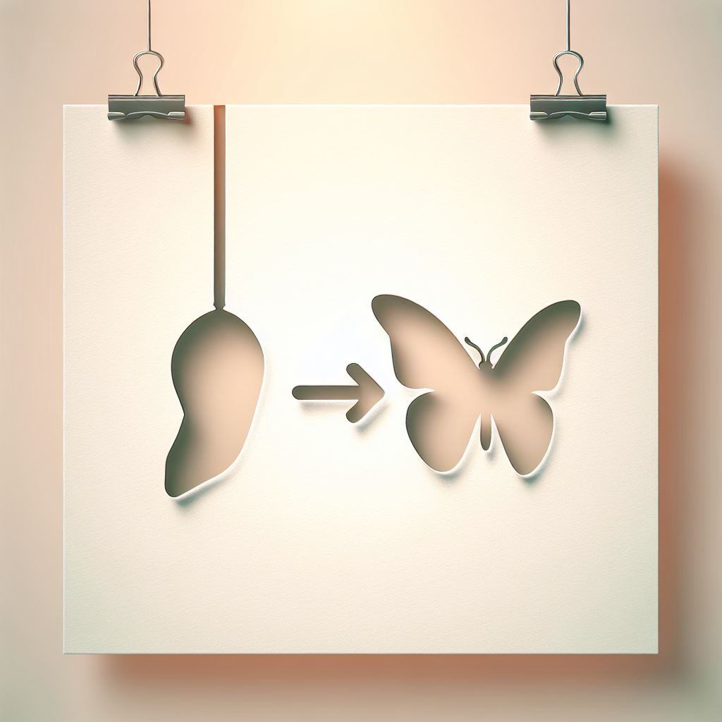 de oruga a mariposa